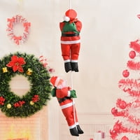 HonRane božićni ukras Santa ljestve penjanje: svečana novogodišnja ukras prozora za stvaranje crtane