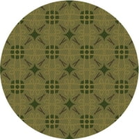 Ahgly Company u zatvorenom okruglom uzorkovima tamno žutim tepihom za zelene površine, 8 'krug