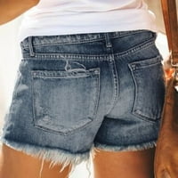 Fnochy kratke hlače za žene kratke hlače za čišćenje Sport ljeto Slatka traperice Visoka tanka rupa