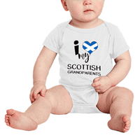 Srce moji škotski bake i bake Škotsku ljubav zastava novorođenčad romper baby bodysuit