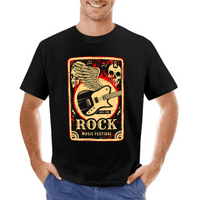 Rock muzički poster TEE Classic Vintage Style Grafički band koncert Majica Muškarci Unisex