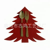 Držači za pribor za jelo božićne drvce Držači sa srebrnim posuđama Xmas Theme Cutter Fork