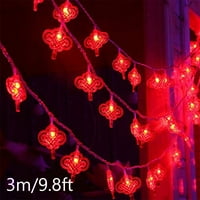 9.8ft LED 19.7Ft LED LED-ovi crveni later String Light Chinese Knot Fairy LAMP IP vodootporan sa modovima