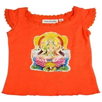 Cool Island Girls Pamuk kratkog kape majica s rukavima Hindu boginja Grafička majica Top 9636-