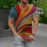 ECHFIPROM Y2K Vibe Muškarci Proljeće Ljeto Ležerne tanke 3D tiskane majice kratkih rukava Top bluza