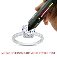Carat okrugli laboratorija kreirala je moissanite Diamond prongs set angažman vjenčani solitaire prsten