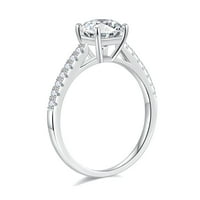 1.5ct moissanite zaručni prsten sterling srebrni jastuk rezan dijamantni prsten za vjenčanje za vjenčanje