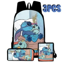 Stitch Veliki lik ruksak + torba za ručak + futrola za olovke