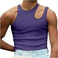 Okrugli izrez Radi vrhovi za muškarce bez rukava u šupljini majica od košulje na ramenu na ramenu prsluk