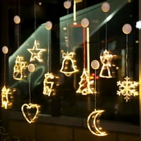 Kripyery božićni LED vješanje svjetlo pahuljica Snjegović Santa Claus Božićna svjetla za ukrašavanje