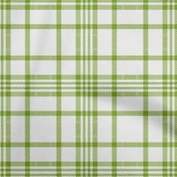 Onuone Rayon Light Zelena tkanina Tartana Šivaće materijal Ispis tkanina sa dvorištem širom