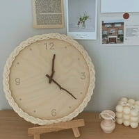 Yoone Wall Clock pleteni okvir Tišina upravljana europskom stilom koji nije otkidan sat baterije za