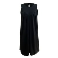 PEDORT Ljetne haljine Casual Women plus veličina haljina Plaža haljina crna, xl