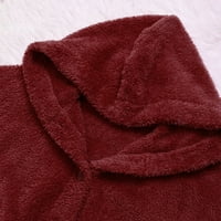 Leesechin ženski kaputi, zimski čišćenje ženske plus veličine gumb plišane vrhove kapuljača sa kapuljačom