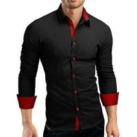 Cykl Muška majica kontrastna boja Jednosmjerna košulja sa sirom opružnom košuljom za posao