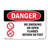 Znak opasnosti - bez pušenja ili otvorenog plamena unutar stopala
