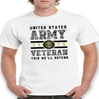 Majica veterana Sjedinjenih Država muškaraca -army dizajni, muški medij