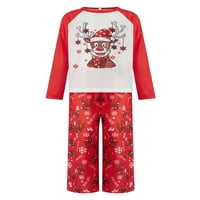 Porodica Amiliee Podudaranje božićne pidžame Set Holiday Elk Spavaće odjeće Xmas PJS set za parove i