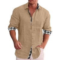 Forestyashe muške košulje Zimska jesen Dnevna pamučna majica s dugim rukavima Hippie Beach sa gumb Bluzom