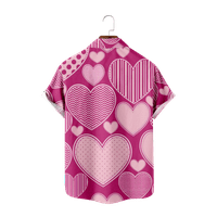 Ružičasta ljubav Heart Muška košulja tiskanje plaža Kids Style Hawaiian Boys Majica Moda Rever Jednosmjerni