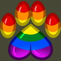 + Pride Heart Pawprint - gay muški vojni zeleni grafički tee - dizajn ljudi 3xl