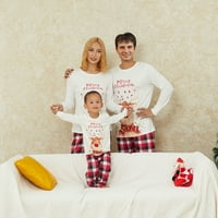 Božićni Xmas Porodični podudarni set Pajamas Noćna odjeća za spavanje Djeca za odrasle PLAJ PAJAMAS