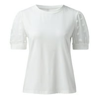 SunhillsGrace majice za žene Dame Loase Splice casual okruglica Šifon čipka za šivanje kratkih rukava