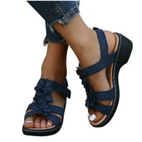 Loyisvidion Womens Sandals Cleance Ljeto Ženski papuče Ležerne ženske cipele Roman Ležerne prilike Crvene