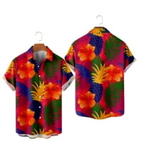 Ljetni crtić cvjetni cvjetni havaii osjetljiv košulju šireći ovratnik Man Woman Top