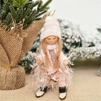 Rdeuod Božićni dekoracija Božićna lutka Privjesak Božićna stablo Privjesak Slatka ski lutka privjesak