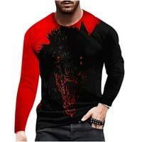 Puntoco Plus veličine kaput za muškarce dugih rukava ispis pulover T majica bluza crna 18