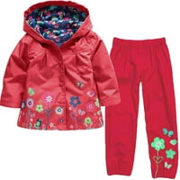 Odeerbi Baby Girls Boys Odjeća za bebe Outfits Košulje za majice s dugim rukavima Cvjetni kaput kiša
