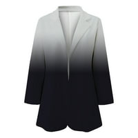 Vučene ženske ležerne jakne za blejler odijelo s dugim rukavima otvorenim frontom za poslovni ured