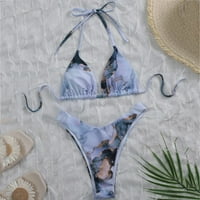 Kupaći kostimi Rovga za žene ženski visoko kontrast gradijent split bikini set jedan kupaći kostim