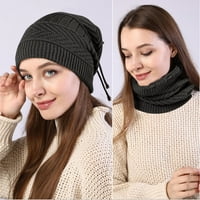 Knosfer Grijana termalna lakina za žene Zimski kabel pletene smiješne kape za odrasle hladno vrijeme
