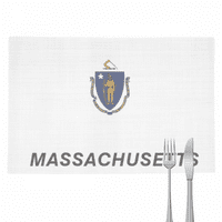 Profil zastava Massachusetts Placemat Pad kuhinja Tkani toplinski otporni jastuk Pravokutnik