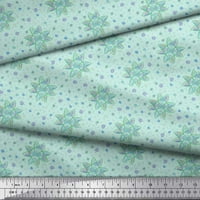 Soimoi Green Pamuk Cambric tkanina umjetnička cvjetna tiskana šivanje tkanine široko