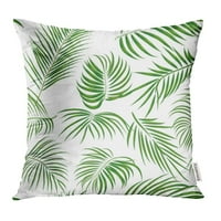 Tropska sa dlanom od lišća džungla egzotični list na bijelom ljetnom cvjetnom botaničnom jastuku
