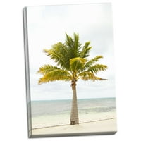 Gando Domaća dekor Beach Palm II Karyn Millet; Jedna 24x36IN ručno rastegnuta platna