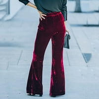 Hanas Hlače Ženska modna modna struka elastična struka Yoga Duge labave fit široke noge Hlače ženske