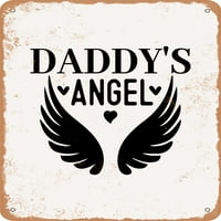 Metalni znak - Daddy's Angel - Vintage Rusty Look