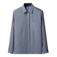 Muška bluza za čišćenje muškaraca Nova majica REALEL Poslovni ovratnik s dugim rukavima