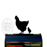 Piletina sa pilićem - Metal Mailbo TOPPER znak - uključen hardver