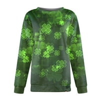 ST PATRICKS Dnevna majica Funny Women Club Tops Ljetne bluze za žene St. Patrick's Day Modni tisak dugih