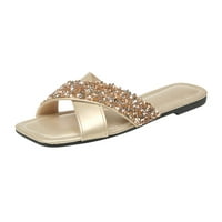 Kukoosong sandale Žene sandale za plažu Ljeto Neklizajuće kauzalne papuče Ravne sandale za žene zlato