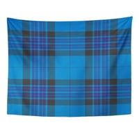 Škotski plavi i crni tartan plairani uzorak karirani klan kulture Zidna umjetnost Viseći tapiserija