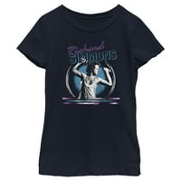 Djevojkov Richard Simmons Težina ručne težine Logo Grafički tee mornarički plavi medij