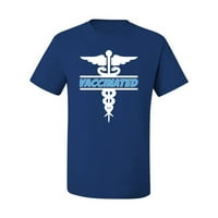 Medicinski simbol sa vakcinisanim muzikom Humor muške grafičke majice, Royal, 4xl