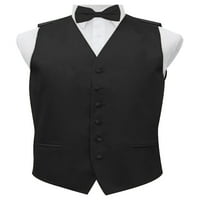 Lars Amadeus Men Solid Color Business Wedding Satin Suit vest sa setom kravate