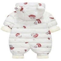 Cindysus baby crtiint print zgušnjavanje zadebljano odijelo za dojenčad casual puffer romper jedan partikantni